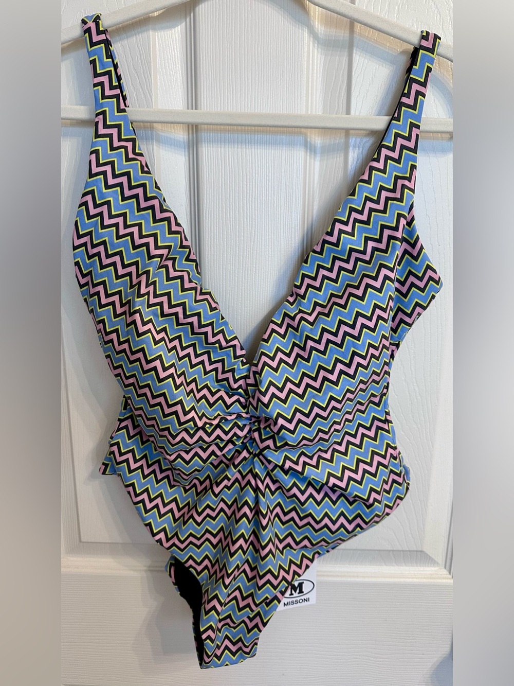 Missoni Zigzag Plunge One-Piece Swimsuit Size EU 44 US 8/10 $658 NWT! - Picture 6 of 10